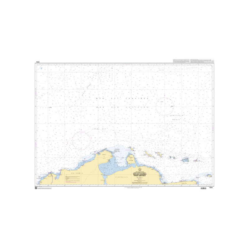 Shom C - 7476 - Mer des Caraïbes - Partie centrale | Librairie Maritime Nautic Way
