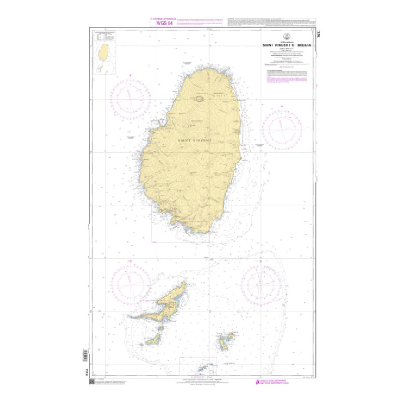 Shom C - 7613 - Saint Vincent et Bequia (Fac-similé de la carte GB 791) | Librairie Maritime Nautic Way