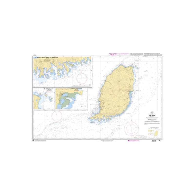 Shom C - 7627 - (fac-similé de la carte GB 797) - Grenada | Librairie Maritime Nautic Way