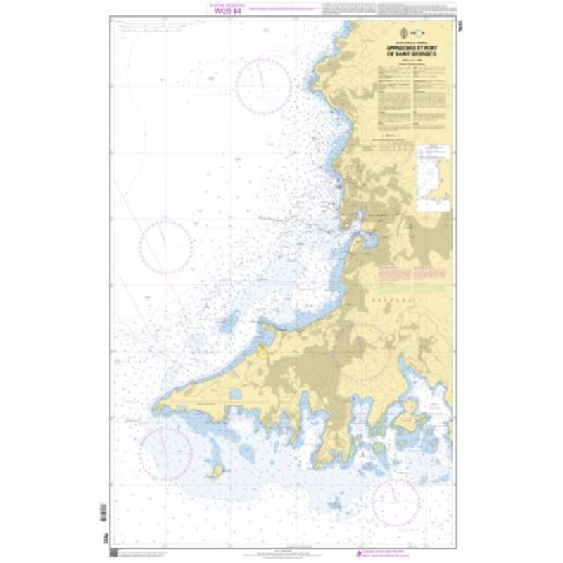 Shom C - 7632 - Approches et Port de Saint George's | Librairie Maritime Nautic Way