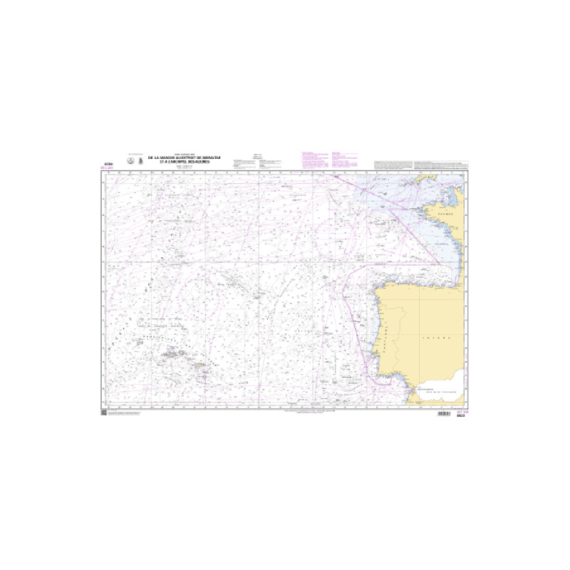 Shom C - 6623 - INT 103 - De La Manche au Détroit de Gibraltar et à l'archipel des Açores | Librairie Maritime Nautic Way