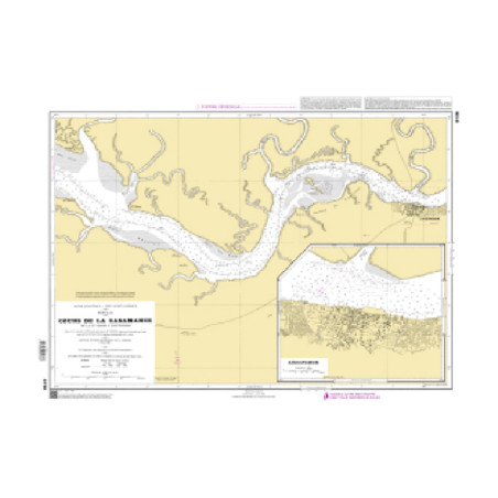 Shom C - 6136 - Cours de la Casamance - De la Pointe Samis à Ziguinchor | Librairie Maritime Nautic Way