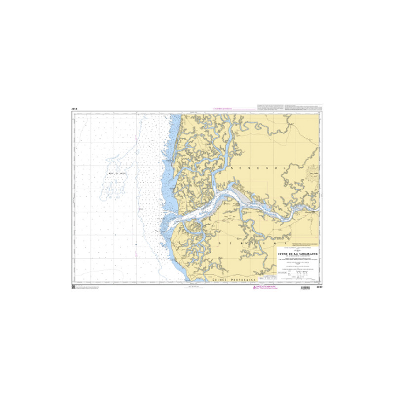 Shom C - 6137 - Cours de la Casamance - De l'embouchure à Ziguinchor | Librairie Maritime Nautic Way