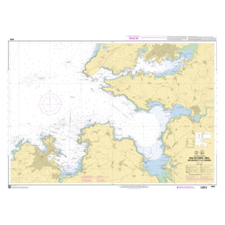 Shom C - 6665 - (fac-similé de la carte ES 412A) - Rias de Ferrol, Ares, Betanzos et La Coruña | Librairie Maritime Nautic Way
