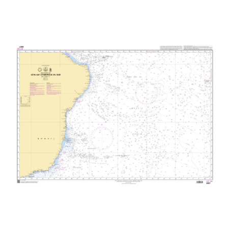 Shom C - 6807 - INT 202 - (fac-similé de la carte BR 20) - Côte Est d'Amérique du Sud | Librairie Maritime Nautic Way
