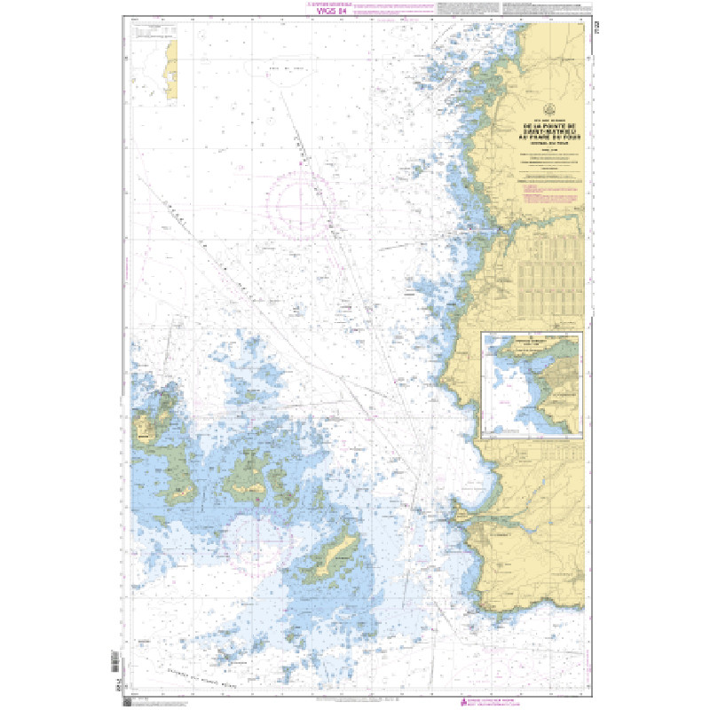 Shom C - 7122 - De la Pointe de Saint-Mathieu au phare du Four - Chenal du Four | Librairie Maritime Nautic Way