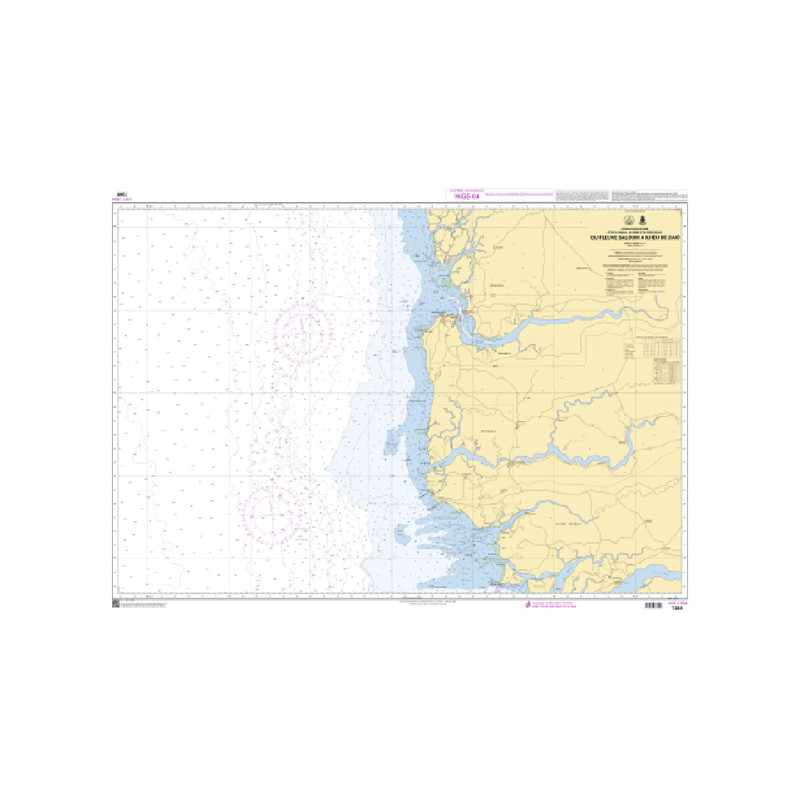 Shom C - 7389 - INT 1954 - Du fleuve Saloum à Ilhéu de Caió | Librairie Maritime Nautic Way