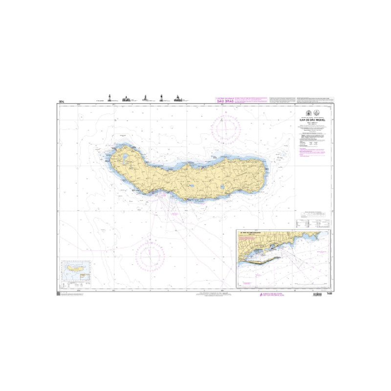 Shom C - 7432 - (fac-similé de la carte PT 46406) - Ilha de São Miguel | Librairie Maritime Nautic Way