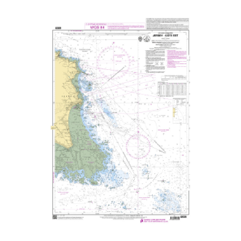 Shom C - 6939 - (fac-similé de la carte GB 1138) - Jersey - Côte Est | Librairie Maritime Nautic Way