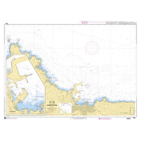 Shom C - 7666 - (fac-similé de la carte ES 404A et extrait ES 4042) - Abords de Gijon | Librairie Maritime Nautic Way