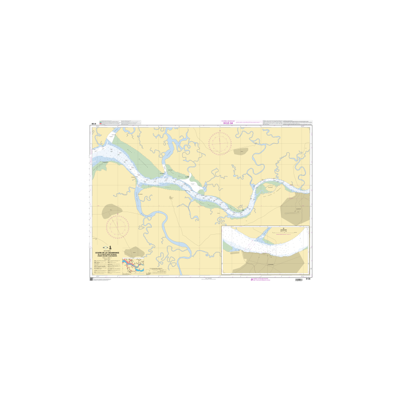 Shom C - 6138 - Cours de la Casamance - De la pointe Saint-Georges (Pointe Sozor) à Ziguinchor | Librairie Maritime Nautic Way