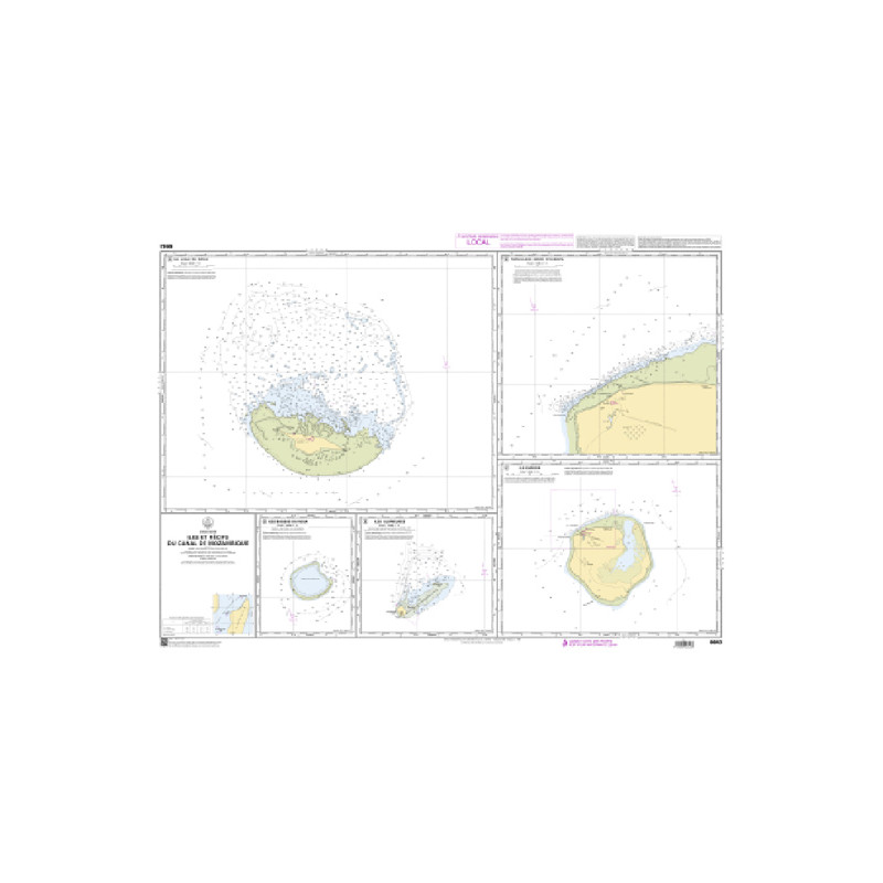 Shom C - 6643 - Iles et récifs du canal de Mozambique | Librairie Maritime Nautic Way