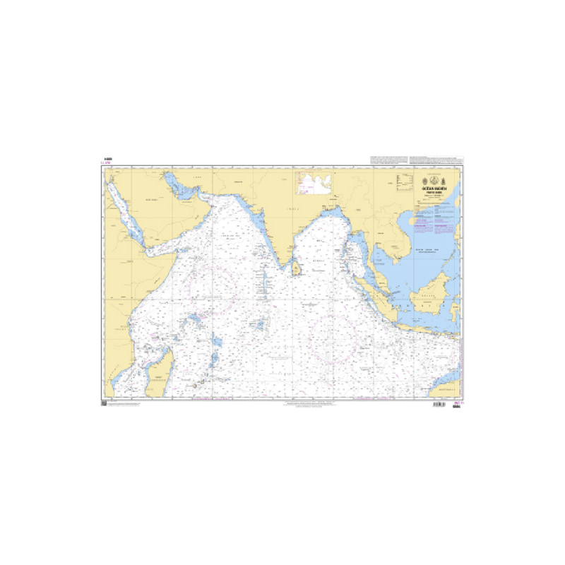 Shom C - 6884 - INT 71 - (fac-similé de la carte GB 4071) - Océan Indien - Partie Nord | Librairie Maritime Nautic Way