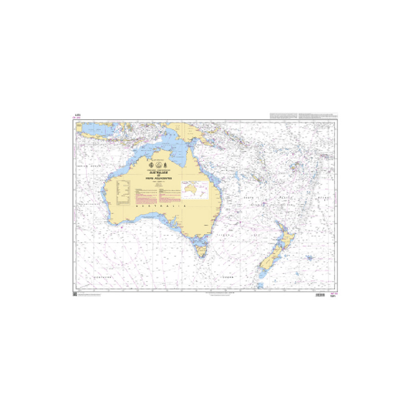 Shom C - 7271 - INT 60 - (fac-similé de la carte AU 4060) - Australasie et mers adjacentes | Librairie Maritime Nautic Way