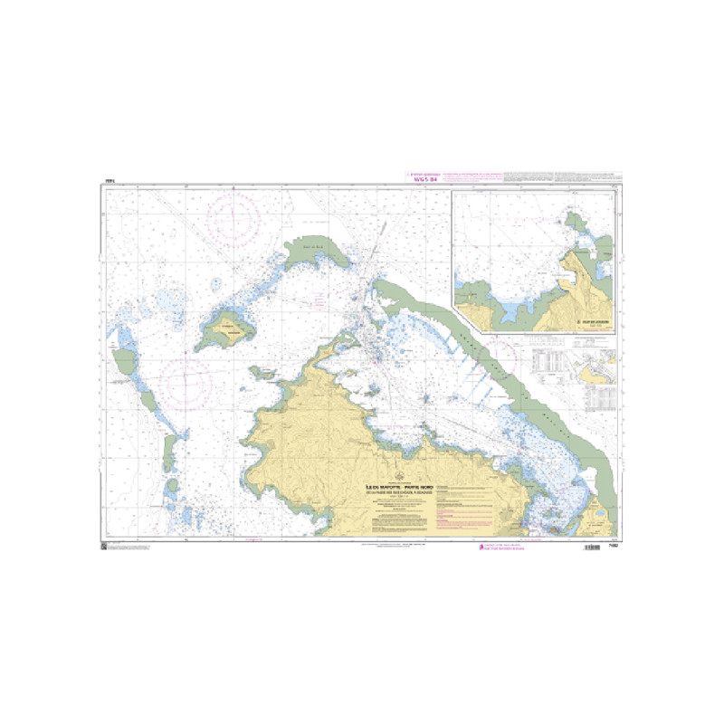 Shom C - 7492 - Île de Mayotte - Partie Nord - De la Passe des Îles Choazil à Dzaoudzi | Librairie Maritime Nautic Way