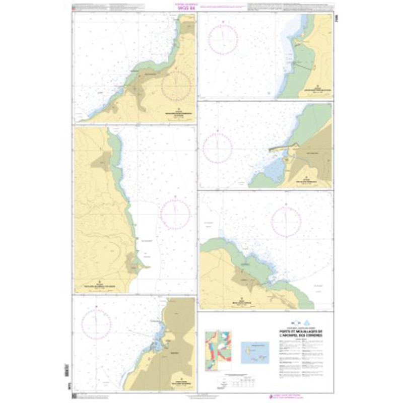 Shom C - 7495 - Ports et mouillages de l'archipel des Comores | Librairie Maritime Nautic Way