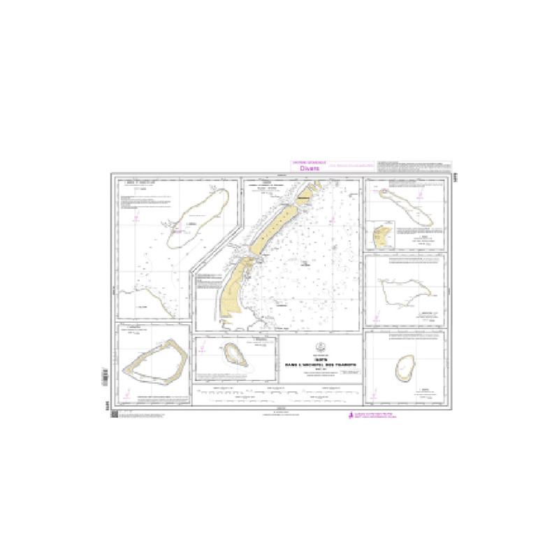 Shom C - 5878 - Ilots dans l'archipel des Tuamotu | Librairie Maritime Nautic Way