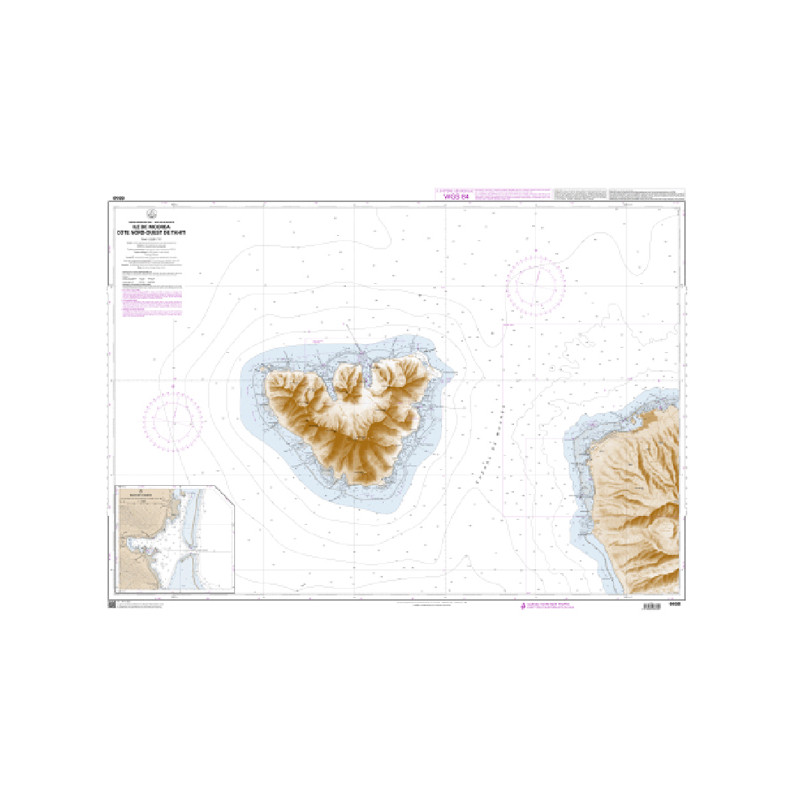 Shom C - 6658 - Ile de Mooréa - Côte Nord-Ouest de Tahiti | Librairie Maritime Nautic Way