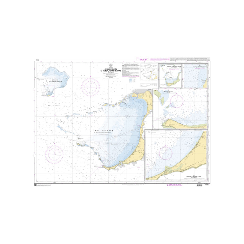 Shom C - 7218 - Atolls d'Ouvéa et de Beautemps-Beaupré | Librairie Maritime Nautic Way