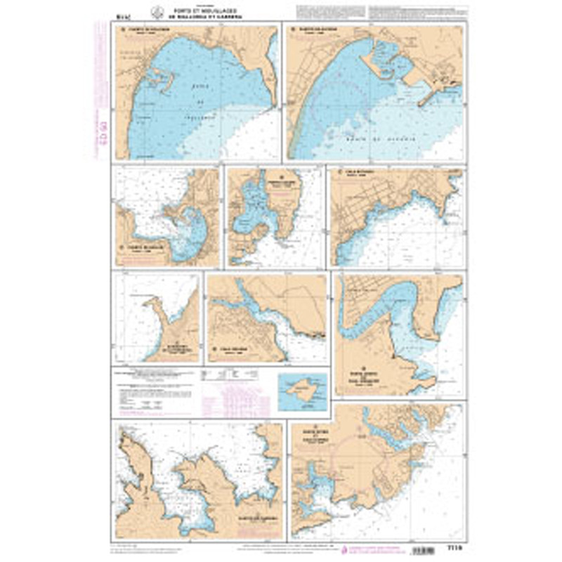 Shom C - 7119 - Ports et mouillages de Mallorca et Cabrera | Librairie Maritime Nautic Way