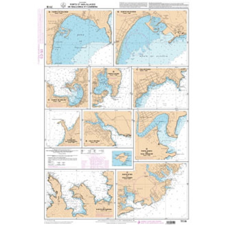 Shom C - 7119 - Ports et mouillages de Mallorca et Cabrera | Librairie Maritime Nautic Way