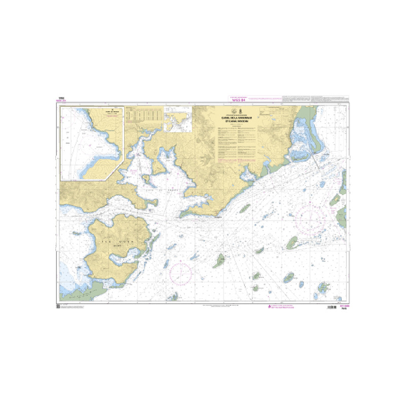 Shom C - 7645 - INT 6898 - Canal de La Havannah et Canal Woodin | Librairie Maritime Nautic Way