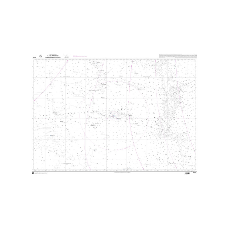 Shom C - 7751 - Île de Clipperton - Zone Exclusive | Librairie Maritime Nautic Way
