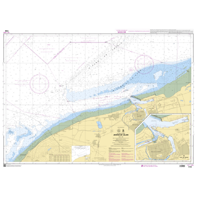 Shom C - 7258 - INT 1483 - Abords de Calais | Librairie Maritime Nautic Way