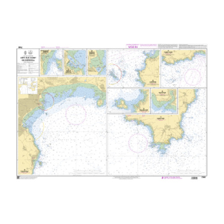 Shom C - 7340 - (fac-similé de la carte GB 2345) - Côte Sud-Ouest de Cornwall | Librairie Maritime Nautic Way