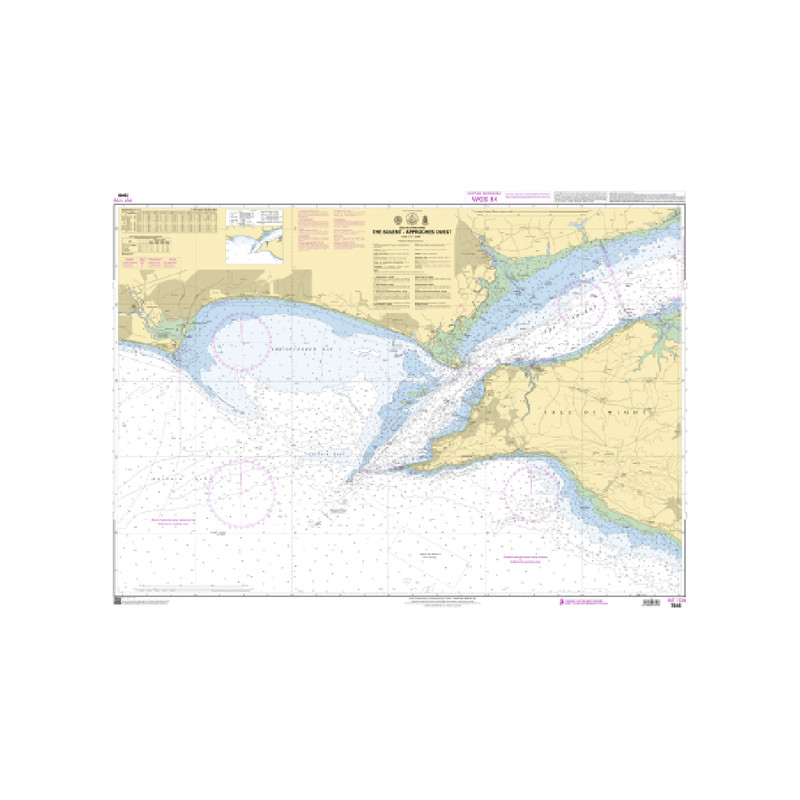 Shom C - 7646 - INT 1729 - (fac-similé de la carte GB 2035) - The Solent - Approches Ouest | Librairie Maritime Nautic Way