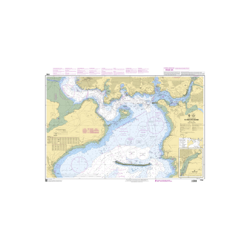 Shom C - 7792 - (fac-similé de la carte GB1967) - Plymouth Sound | Librairie Maritime Nautic Way