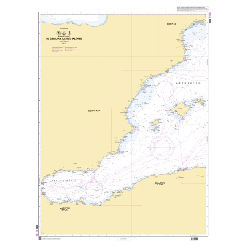 Shom C - 7015 - INT 303 - (fac-similé de la carte ES 4C) - De Gibraltar aux îles Baléares | Librairie Maritime Nautic Way
