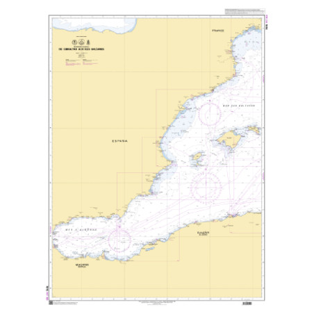 Shom C - 7015 - INT 303 - (fac-similé de la carte ES 4C) - De Gibraltar aux îles Baléares | Librairie Maritime Nautic Way