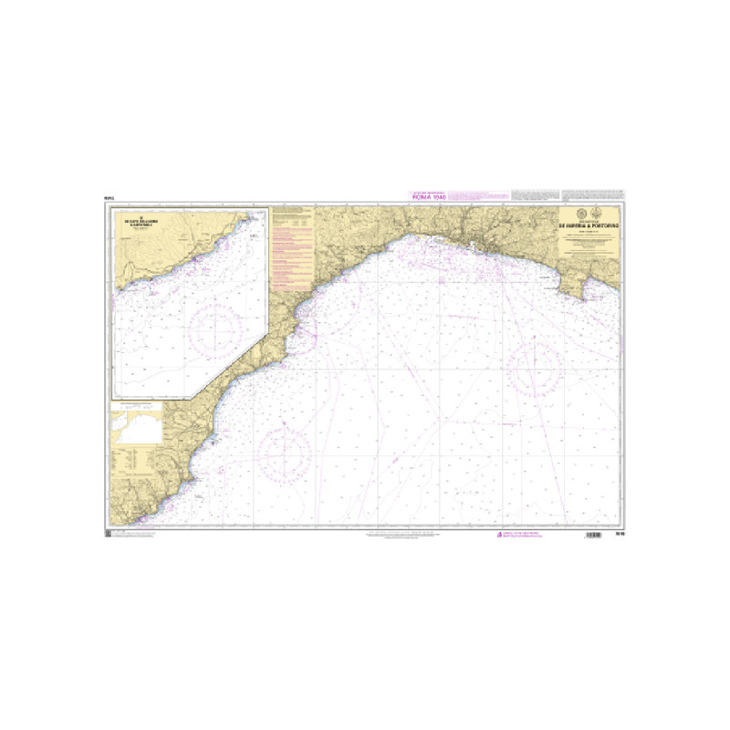 Shom C - 7019 - (fac-similé de la carte IT 2 - réimpression juin 2005) - De Imperia à Portofino | Librairie Maritime Nautic Way