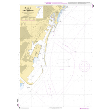 Shom C - 7046 - INT 3185 - (fac-similé de la carte ES 4891) - Puerto de Barcelona | Librairie Maritime Nautic Way