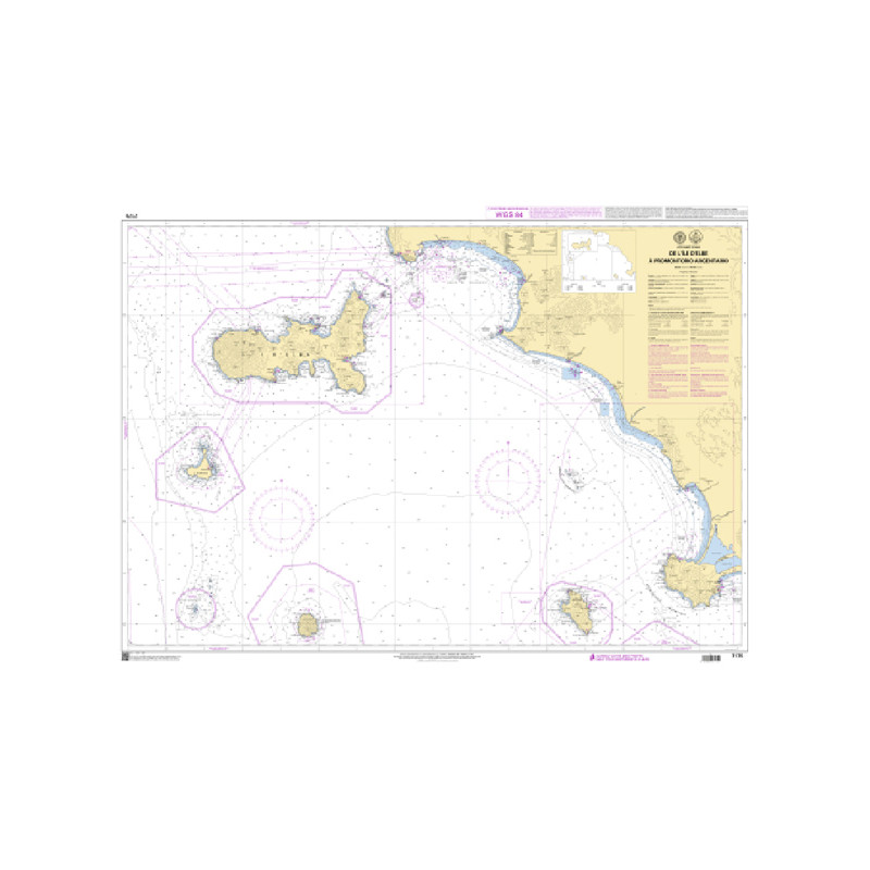 Shom C - 7175 - (fac-similé de la carte IT 5) - De l'Île d'Elbe à Promontorio Argentario | Librairie Maritime Nautic Way