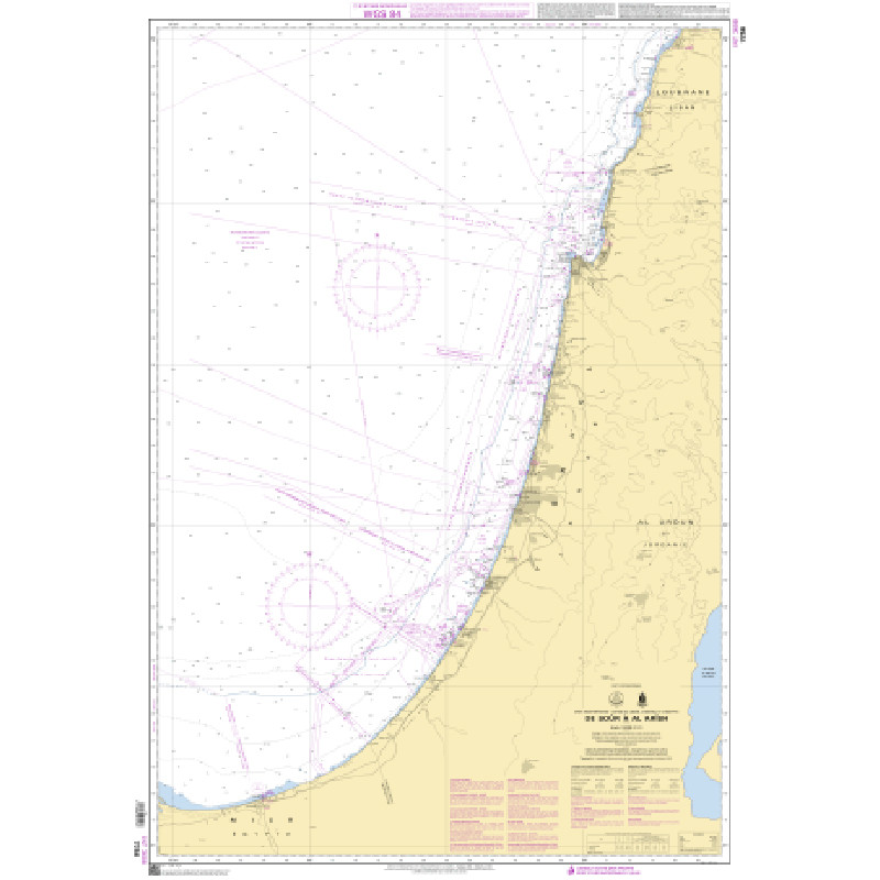 Shom C - 7256 - INT 3608 - De Soûr à Al Arish | Librairie Maritime Nautic Way