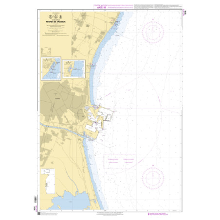 Shom C - 7276 - INT 3172 - (fac-similé de la carte ES481A (Ed. Juin 2010)) - Abords de Valencia | Librairie Maritime Nautic Way