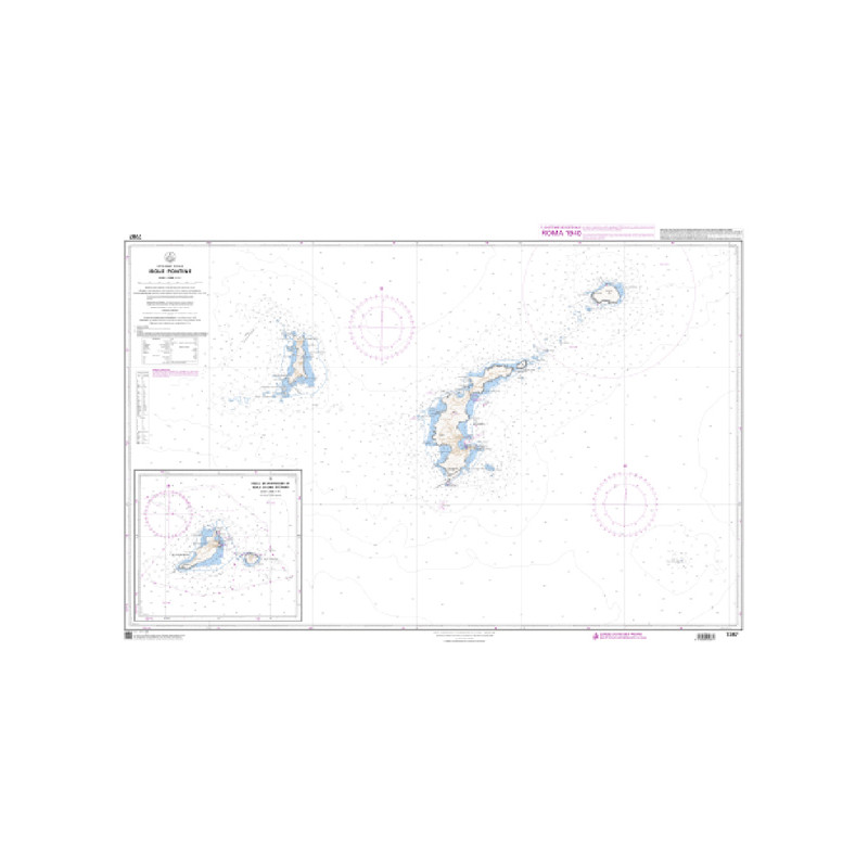 Shom C - 7287 - (fac-similé de la carte IT 126) - Isole Pontine | Librairie Maritime Nautic Way