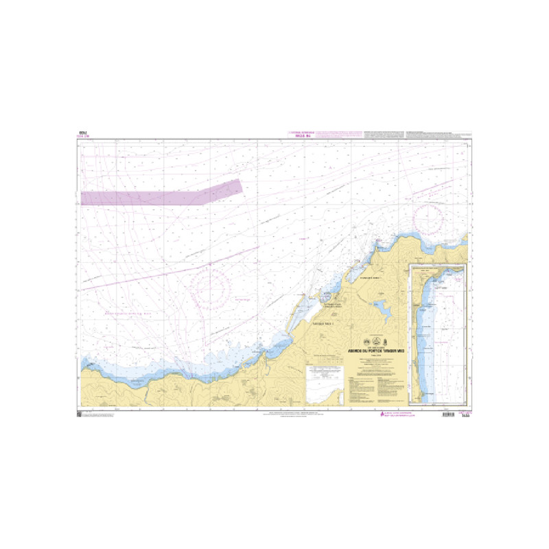 Shom C - 7433 - INT 1972 - Abords du port de Tanger Med | Librairie Maritime Nautic Way