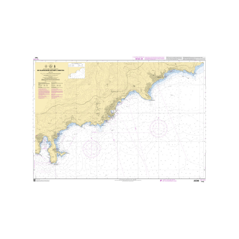 Shom C - 7442 - INT 3191 - De Villefranche-sur-Mer à Menton | Librairie Maritime Nautic Way