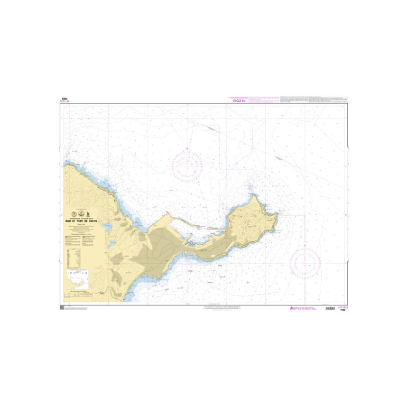 Shom C - 7503 - INT 3252 - (fac-similé de la carte ES 4511) - Baie et port de Ceuta | Librairie Maritime Nautic Way