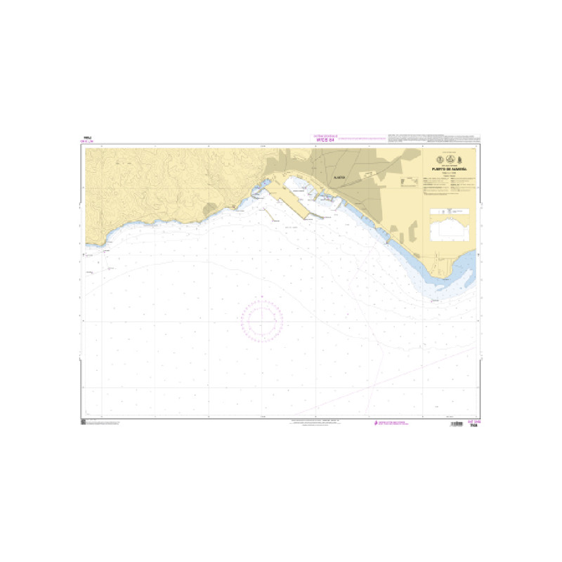 Shom C - 7504 - INT 3160 - (fac-similé de la carte ES 4591) - Puerto de Almeria | Librairie Maritime Nautic Way