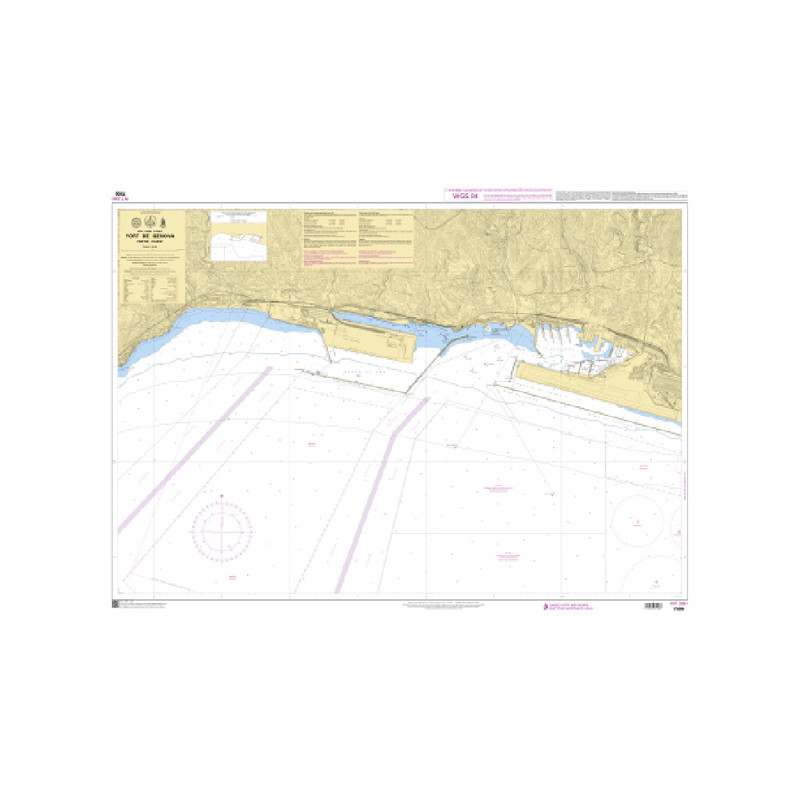 Shom C - 7506 - INT 3361 - (fac-similé de la carte IT 54) - Port de Genova - Partie Ouest | Librairie Maritime Nautic Way