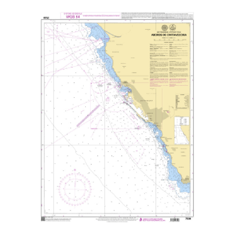 Shom C - 7530 - (fac-similé de la carte IT 123) - Abords de Civitavecchia | Librairie Maritime Nautic Way