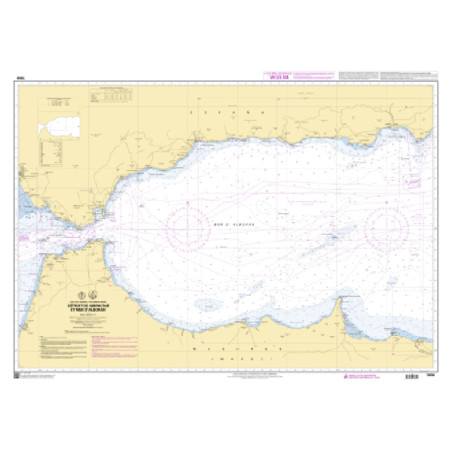 Shom C - 7658 - (fac-similé de la carte ES 45) - Détroit de Gibraltar et Mer d'Alboran | Librairie Maritime Nautic Way
