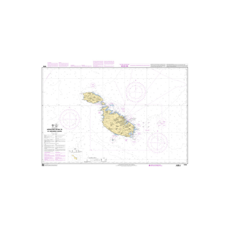Shom C - 7676 - (fac-similé de la carte GB194) - Approches de Malta et Ghawdex (Gozo) | Librairie Maritime Nautic Way
