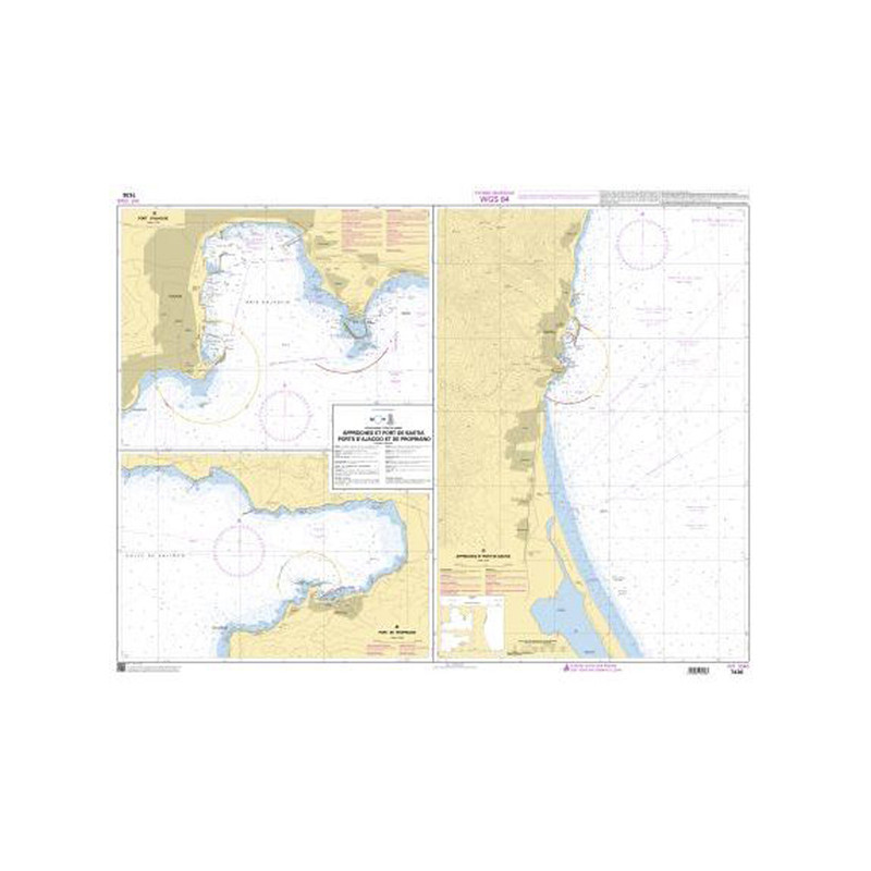 Shom C - 7436 - Approches et port de Bastia - Ports d'Ajaccio et de Propriano | Librairie Maritime Nautic Way
