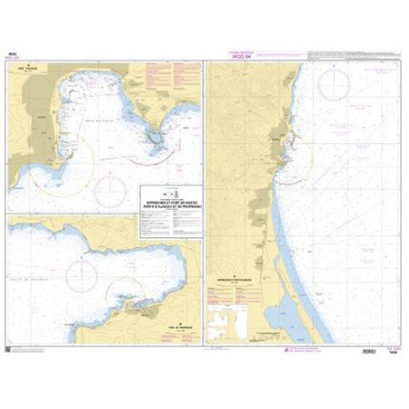 Shom C - 7436 - Approches et port de Bastia - Ports d'Ajaccio et de Propriano | Librairie Maritime Nautic Way