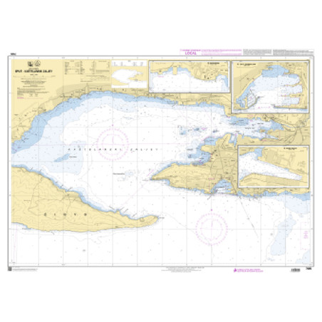 Shom C - 7695 - (fac-similé de la carte HR47 (pub 2002)) - Split - Kastelanski Zaljev | Librairie Maritime Nautic Way